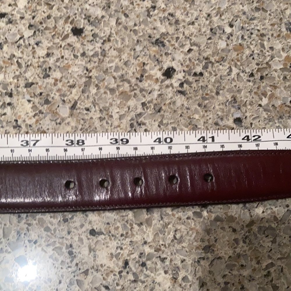 Trafalgar Mens Leather Belt Cortina Handmade Ltd. in the USA Vintage SZ 38 - Picture 10 of 11
